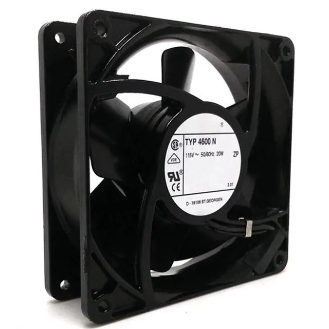 Alt view image 3 of 7 - 120MM Fan DC115V 20W 0.173 TYP 4600N 12038 12CM Double Ball Bearing Metal Axial Flow Cooling Fan 120 * 120 * 38MM (2pin)