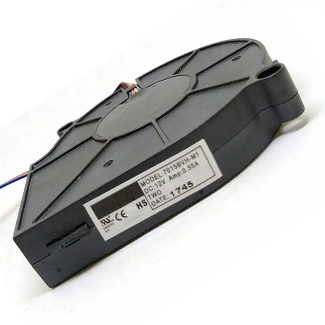 Alt view image 2 of 7 - 77MM DC12V 6.6W 0.55A 1U Server Cooling Turbofan 7015BVH-M1 12V 4-Wire Speed Control Double Ball Blower Fan 77 * 75 * 15.5mm Speed 500RPM (4pin)