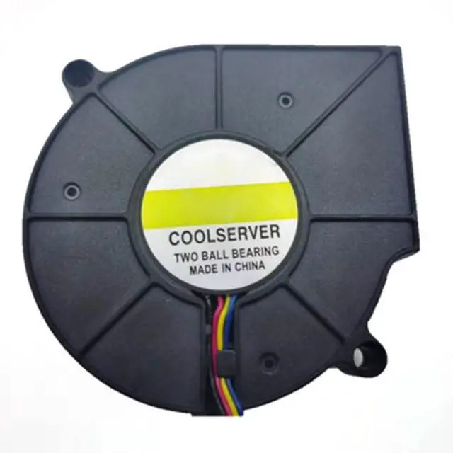 Alt view image 4 of 7 - 77MM DC12V 6.6W 0.55A 1U Server Cooling Turbofan 7015BVH-M1 12V 4-Wire Speed Control Double Ball Blower Fan 77 * 75 * 15.5mm Speed 500RPM (4pin)