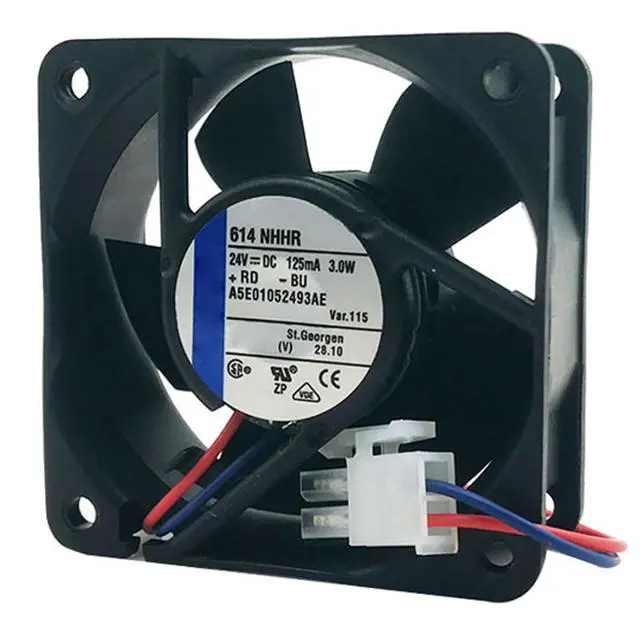 Alt view image 2 of 7 - 60MM Fan DC24V 0.125A 3.0W 614NHHR ebm papst 60 * 60 * 25MM Speed 6800RPM 6CM Inverter Axial Fan (2pin)