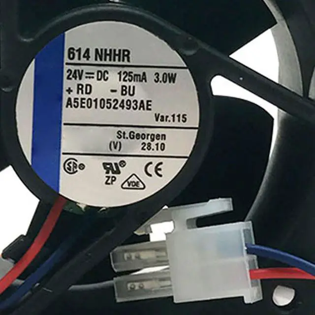 Alt view image 7 of 7 - 60MM Fan DC24V 0.125A 3.0W 614NHHR ebm papst 60 * 60 * 25MM Speed 6800RPM 6CM Inverter Axial Fan (2pin)