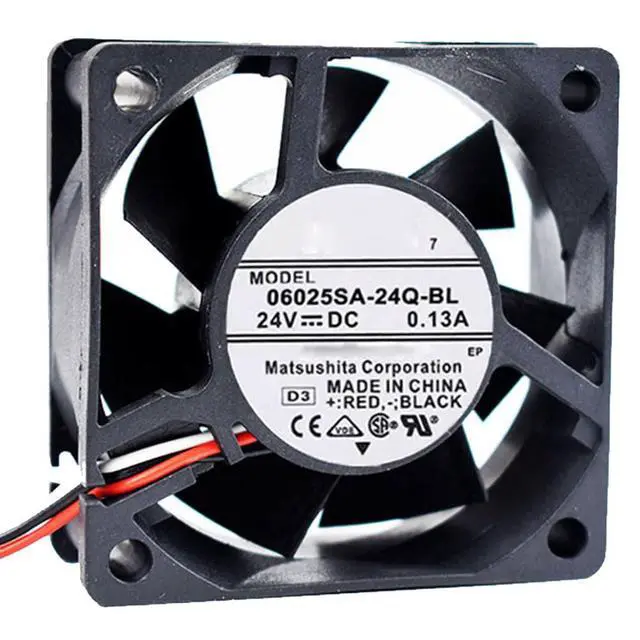 Alt view image 2 of 7 - 60MM Fan DC 24V 0.13A 3.12W 6025 06025SA-24Q-BL Speed 4200RPM 60 * 60 * 25MM 6CM Inverter Drive Fan(3pin)