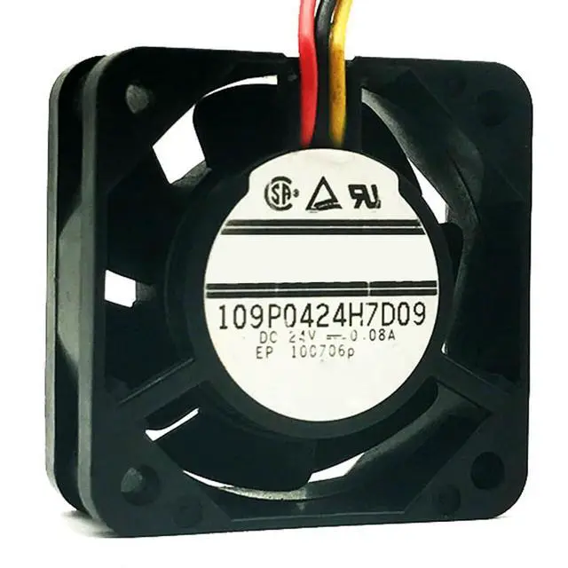 Alt view image 2 of 7 - 40MM Fan DC24V 0.08A 1.92W Double Ball Bearing 4015 109P0424H7D09 4cm Inverter CNC Machine Cooling Fan 40 * 40 * 15MM (3pin)