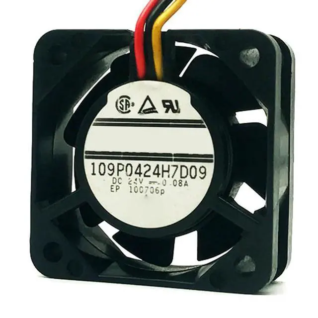 Alt view image 5 of 7 - 40MM Fan DC24V 0.08A 1.92W Double Ball Bearing 4015 109P0424H7D09 4cm Inverter CNC Machine Cooling Fan 40 * 40 * 15MM (3pin)