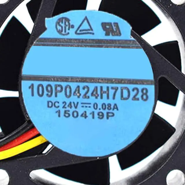 Alt view image 6 of 7 - 40MM DC24V 0.08A 1.92W 109P0424H7D28 40 * 40 * 15MM 4CM Inverter Fan 4015 Servo Drive CNC Machine Fan Speed 7700RPM(3pin)