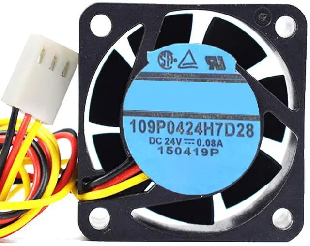 Main image of 40MM DC24V 0.08A 1.92W 109P0424H7D28 40 * 40 * 15MM 4CM Inverter Fan 4015 Servo Drive CNC Machine Fan Speed 7700RPM(3pin)