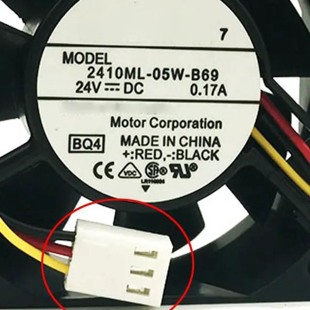 Alt view image 7 of 7 - 60MM DC24V 3.12W 0.13A 2410ML-05W-B69 6025 Speed 5300RPM Power Supply Fan 60 * 60 * 25MM Inverter Cooling Ball Fan(3pin)