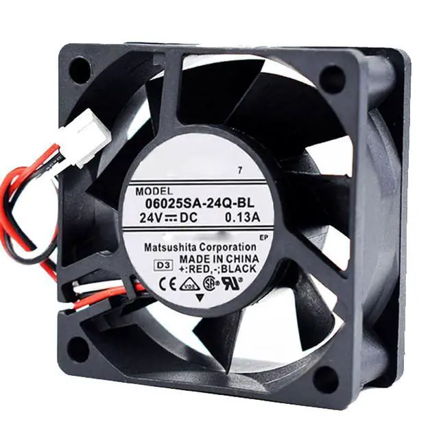 Alt view image 2 of 7 - 60MM Fan DC24V 0.13A 3.12W 6025 Inverter Cooling Fan 06025SA-24Q-BL 60 * 60 * 25MM for YASKAWA 1.3KW Bus Driver Cooling Fan(3pin)