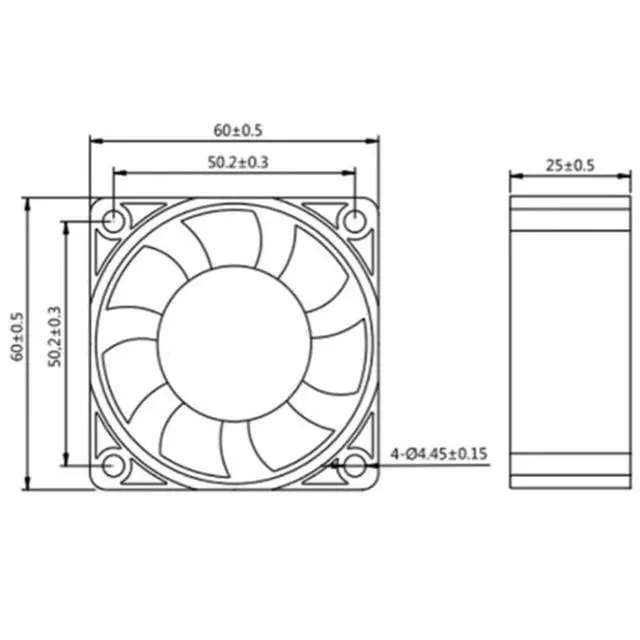 Alt view image 6 of 7 - 60MM Fan DC24V 0.13A 3.12W 6025 Inverter Cooling Fan 06025SA-24Q-BL 60 * 60 * 25MM for YASKAWA 1.3KW Bus Driver Cooling Fan(3pin)