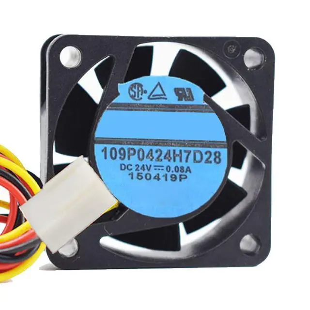 Alt view image 5 of 7 - 40MM DC24V 1.92W 0.08A 109P0424H7D28 DC24V 0.08A Speed 7700RPM CNC Machine Fan 4015 40 * 40 * 15MM 4CM Machine Tool Inverter Fan(3pin)