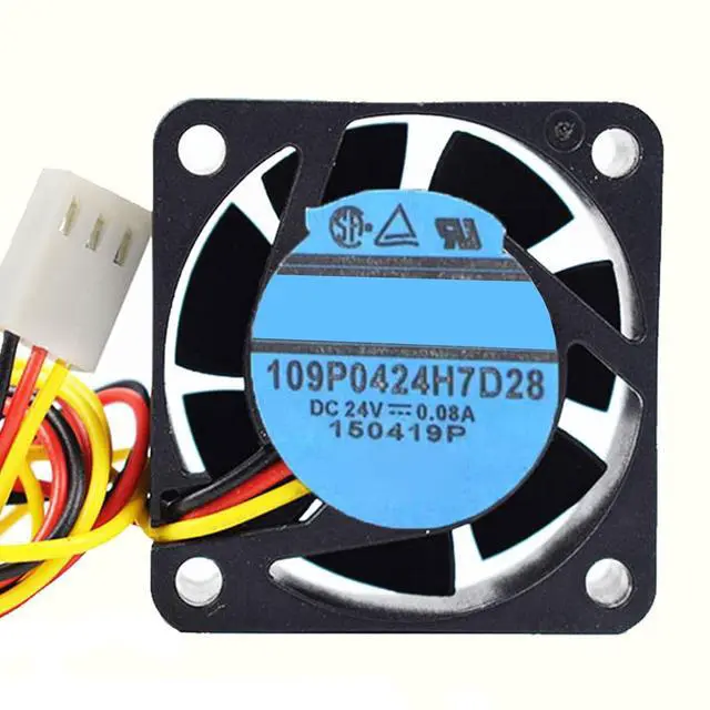 Main image of 40MM DC24V 1.92W 0.08A 109P0424H7D28 DC24V 0.08A Speed 7700RPM CNC Machine Fan 4015 40 * 40 * 15MM 4CM Machine Tool Inverter Fan(3pin)