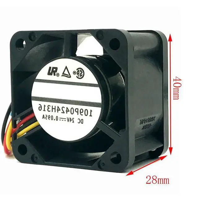Alt view image 5 of 7 - 40MM Fan DC24V 2.28W 0.095A Speed 8700RPM 109P0424H316 6FC5247-0AA06 NCU NCK 840D System Fan 40 * 40 * 28MM (3pin)