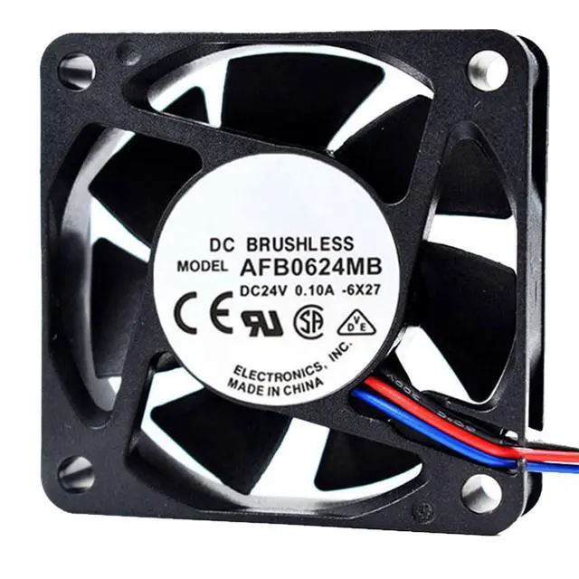 Alt view image 2 of 7 - 60MM Fan DC24V 2.4W 0.10A AFB0624MB Speed 3500RPM 6015 60 * 60 * 15MM 5 Series 7 Series Drive Inverter Cooling Fan(3pin)