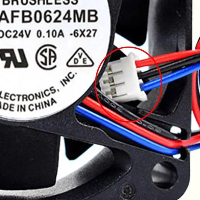 Alt view image 7 of 7 - 60MM Fan DC24V 2.4W 0.10A AFB0624MB Speed 3500RPM 6015 60 * 60 * 15MM 5 Series 7 Series Drive Inverter Cooling Fan(3pin)