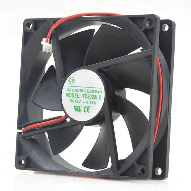 Alt view image 2 of 7 - 90MM Fan DC12V 1.92W 0.16A 9cm 9025 9225 TD9025LS Speed 1800RPM Silent Refrigerator Fan 90 * 90 * 25MM (2pin)