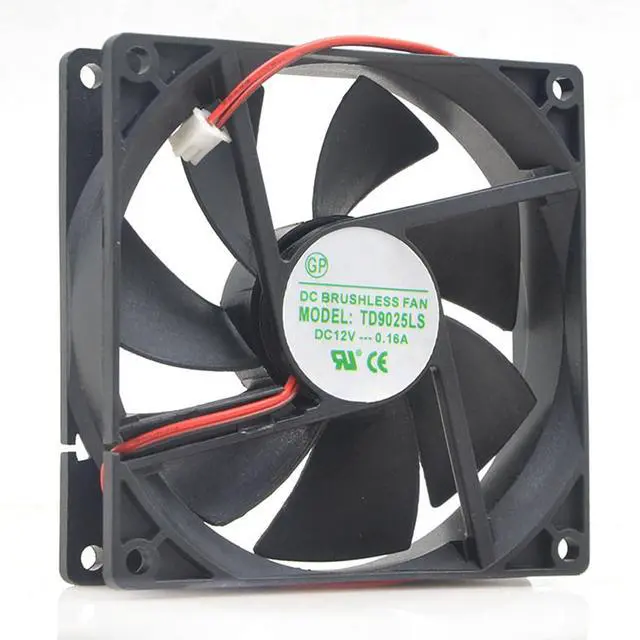 Main image of 90MM Fan DC12V 1.92W 0.16A 9cm 9025 9225 TD9025LS Speed 1800RPM Silent Refrigerator Fan 90 * 90 * 25MM (2pin)