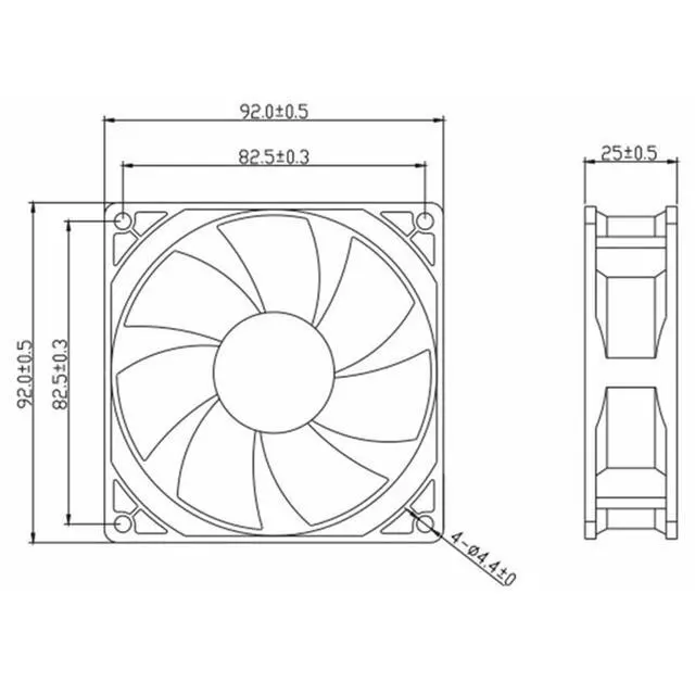 Alt view image 4 of 7 - 90MM Fan DC12V 1.92W 0.16A 9cm 9025 9225 TD9025LS Speed 1800RPM Silent Refrigerator Fan 90 * 90 * 25MM (2pin)