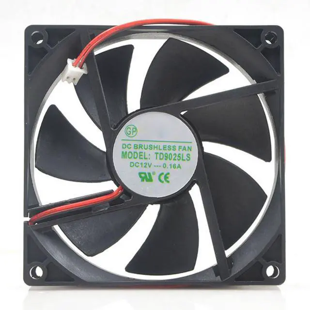 Alt view image 6 of 7 - 90MM Fan DC12V 1.92W 0.16A 9cm 9025 9225 TD9025LS Speed 1800RPM Silent Refrigerator Fan 90 * 90 * 25MM (2pin)