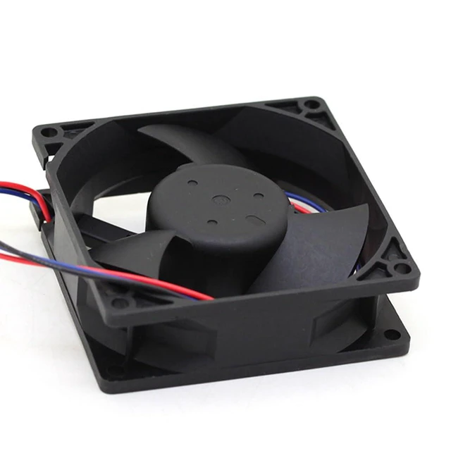 Alt view image 5 of 7 - 80MM DC12V 0.42A 5.04W 8025 EFB0812EH 8CM Inverter, Industrial Control Cabinet Fan Double Balls High Airflow Server Fan 80 * 80 * 25MM Speed 5000RPM (3pin)