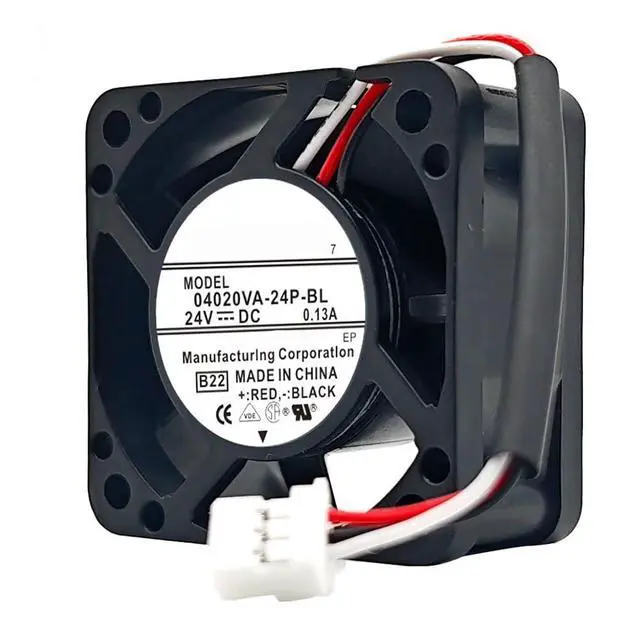 Alt view image 2 of 7 - 40MM Fan DC24V 0.13A 2.4W 04020VA-24P-BL 4CM 4020 7 Series Inverter Drive Fan Speed 9500RPM 40 * 40 * 20MM(3pin)