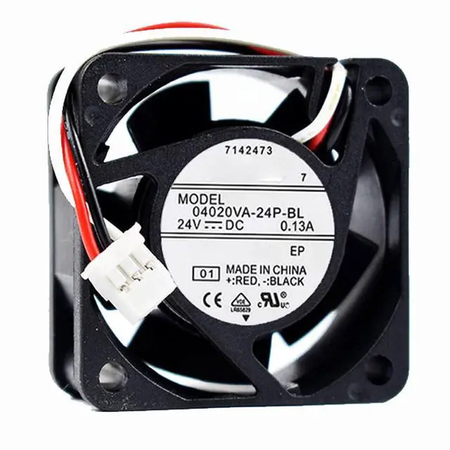 Main image of 40MM Fan DC24V 0.13A 2.4W 04020VA-24P-BL 4CM 4020 7 Series Inverter Drive Fan Speed 9500RPM 40 * 40 * 20MM(3pin)