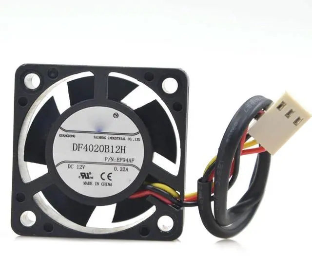 Main image of 40MM DC12V 2.64W 0.22A H13 Switch Fan 4020 DF4020B12H 40 * 40 * 20MM 4CM Dual Ball High Airflow Violent Fan(3pin)
