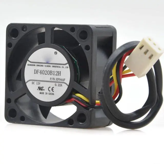 Alt view image 7 of 7 - 40MM DC12V 2.64W 0.22A H13 Switch Fan 4020 DF4020B12H 40 * 40 * 20MM 4CM Dual Ball High Airflow Violent Fan(3pin)