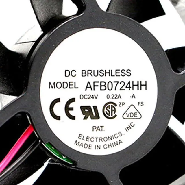 Alt view image 7 of 7 - 70MM DC24V 0.22A 4.8W AFB0724HH 7025 Speed 4700RPM 70 * 70 * 25mm Inverter Fan Large Airflow 7cm cm Bearing Fan(2pin)