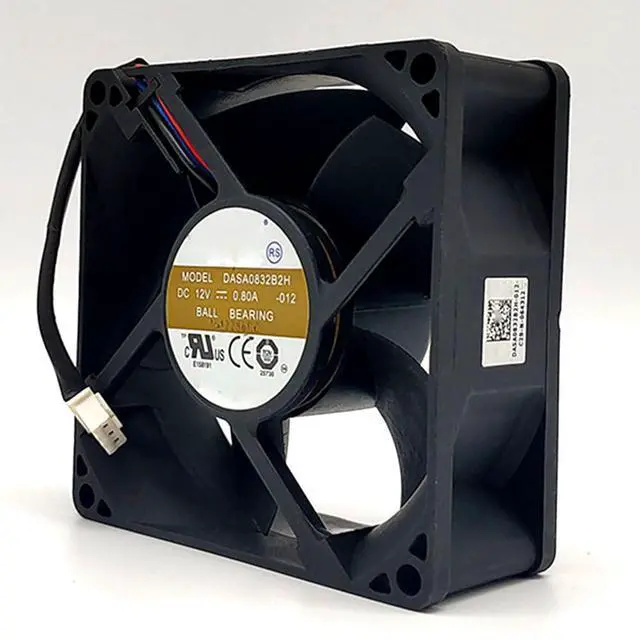 Alt view image 2 of 7 - 80MM Fan DC12V 0.8A 21.6W 8032 8cm DASA0832B2H 80 * 80 * 32mm 6800RPM Chassis Power Supply Server Dual Roller Ball Fan(3pin)