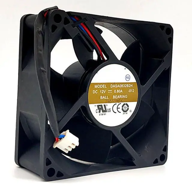 Alt view image 6 of 7 - 80MM Fan DC12V 0.8A 21.6W 8032 8cm DASA0832B2H 80 * 80 * 32mm 6800RPM Chassis Power Supply Server Dual Roller Ball Fan(3pin)
