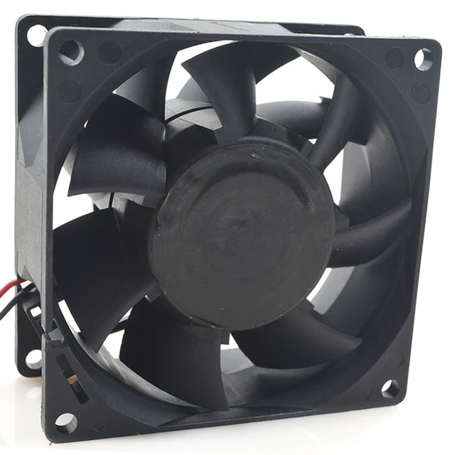 Alt view image 3 of 7 - 80MM Fan DC24V 0.51A 12W FFB0824SHE 8038 8CM 80 * 80 * 38MM 4900RPM High Airflow Dual Ball Inverter Fan(2pin)