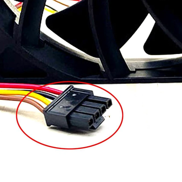 Alt view image 5 of 7 - 120MM Fan DC48V 24W 0.5A 9GV1248P4J031 12025 Speed 5100RPM 120 * 120 * 25MM 12cm Dual Ball Chassis Cooling Fan(4pin)
