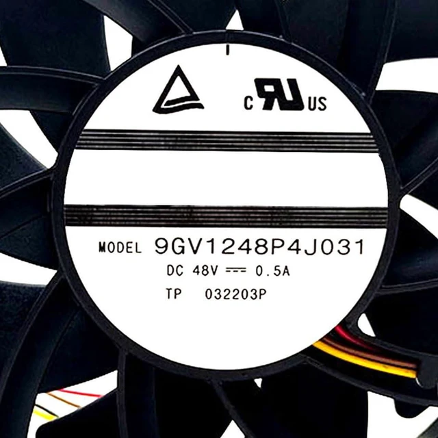 Alt view image 7 of 7 - 120MM Fan DC48V 24W 0.5A 9GV1248P4J031 12025 Speed 5100RPM 120 * 120 * 25MM 12cm Dual Ball Chassis Cooling Fan(4pin)