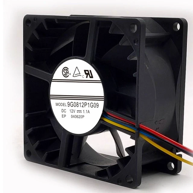 Alt view image 2 of 7 - 80MM Fan DC12V 13.2W 1.1A 9G0812P1G09 8038 80 * 80 * 38MM Speed 6300RPM 8CM High Airflow Dual Ball Cooling Fan(4pin)