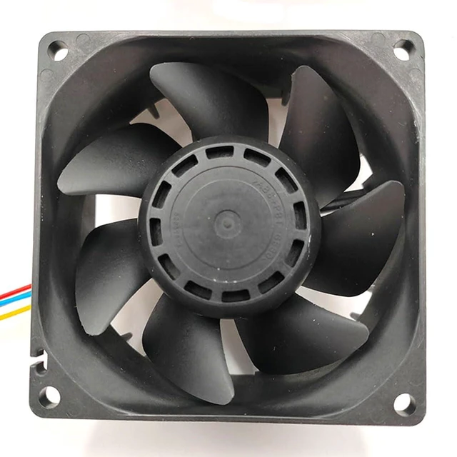 Alt view image 3 of 7 - 80MM Fan DC12V 13.2W 1.1A 9G0812P1G09 8038 80 * 80 * 38MM Speed 6300RPM 8CM High Airflow Dual Ball Cooling Fan(4pin)