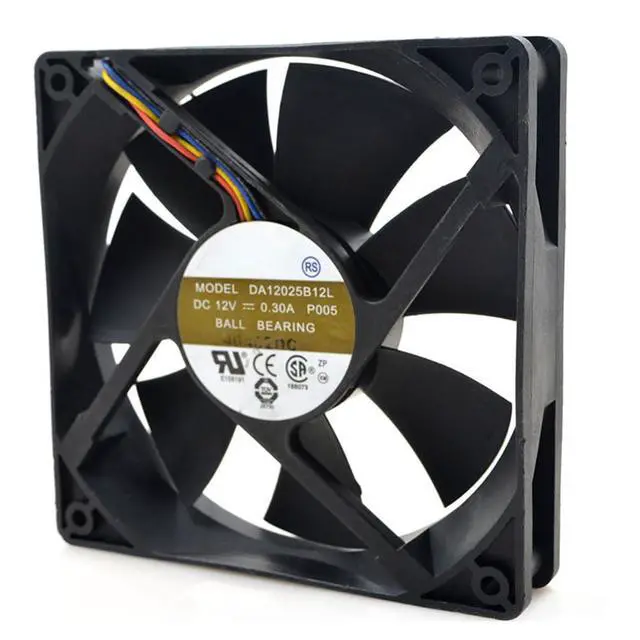 Alt view image 2 of 7 - 120MM Fan DC12V 0.3A 3.6W DA12025B12L P005 12cm 12025120 * 120 * 25MM Speed 2600RPM Silent Temperature Control PWM Fan(4pin)