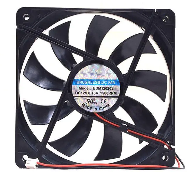 Main image of 120MM DC12V 1.8W 0.15A Power Supply Silent Cooling Fan BDM12020S 12020 Speed 1500RPM 12CM Chassis Thickness 20mm Fan(2pin)