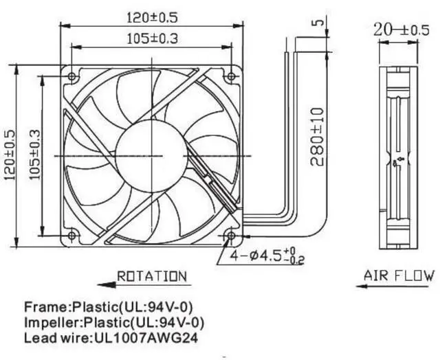 Alt view image 5 of 7 - 120MM DC12V 1.8W 0.15A Power Supply Silent Cooling Fan BDM12020S 12020 Speed 1500RPM 12CM Chassis Thickness 20mm Fan(2pin)