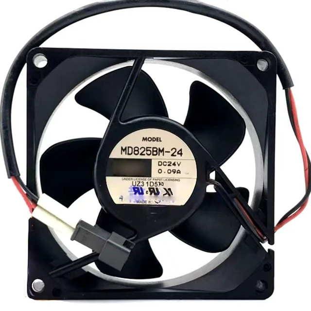 Alt view image 6 of 7 - 80MM Fan DC24V 0.09A 2.1W MD825BM-24 8CM 8025 80 * 80 * 25mm Dual Ball Cooling Fan 2pin