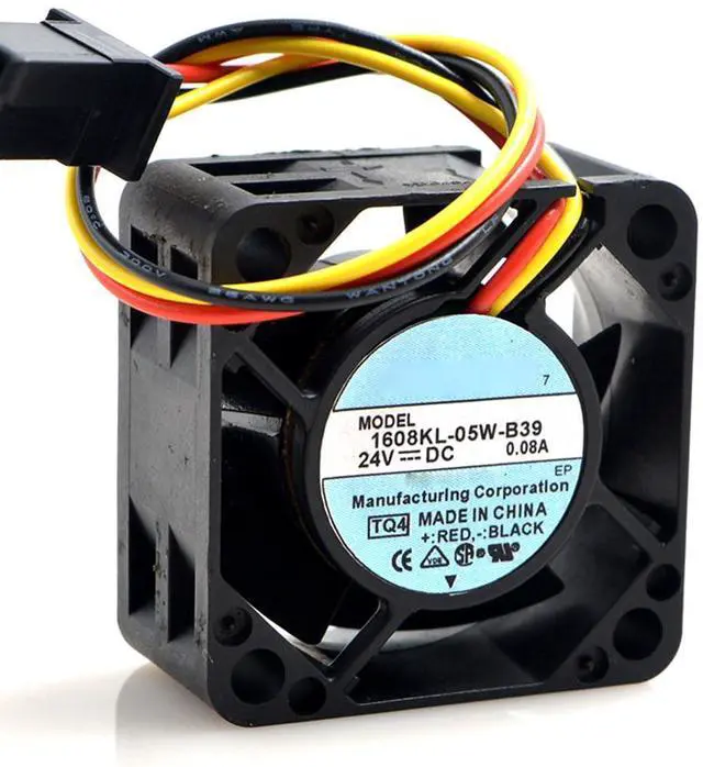 Alt view image 3 of 6 - 40MM Fan DC24V 1.92W 0.08A 1608KL-05W-B39 4CM 4020 40 * 40 * 20MM Speed 6500RPM Fanuc Machine Cooling Fan (3pin)