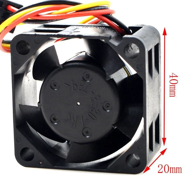 Alt view image 4 of 6 - 40MM Fan DC24V 1.92W 0.08A 1608KL-05W-B39 4CM 4020 40 * 40 * 20MM Speed 6500RPM Fanuc Machine Cooling Fan (3pin)
