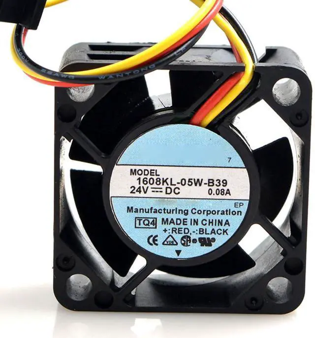 Alt view image 5 of 6 - 40MM Fan DC24V 1.92W 0.08A 1608KL-05W-B39 4CM 4020 40 * 40 * 20MM Speed 6500RPM Fanuc Machine Cooling Fan (3pin)