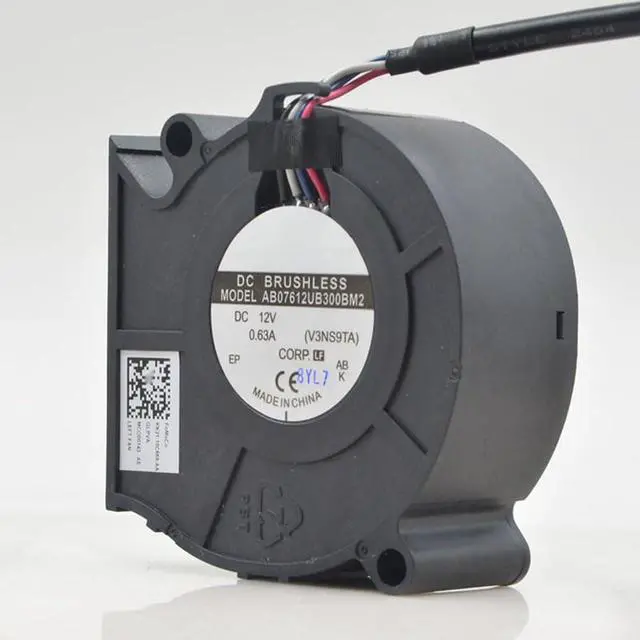 Alt view image 2 of 7 - 75MM Fan DC12V 0.63A 7.56W 7530 4500RPM Computer Motherboard CPU PWM Speed Control Double Ball Side Blowing Turbo Silent Fan 75 * 75 * 30mm (4pin)