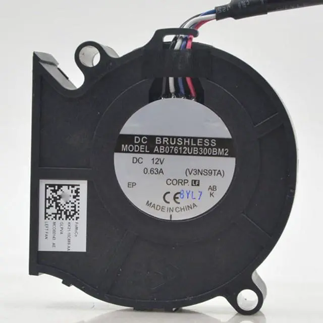 Alt view image 6 of 7 - 75MM Fan DC12V 0.63A 7.56W 7530 4500RPM Computer Motherboard CPU PWM Speed Control Double Ball Side Blowing Turbo Silent Fan 75 * 75 * 30mm (4pin)