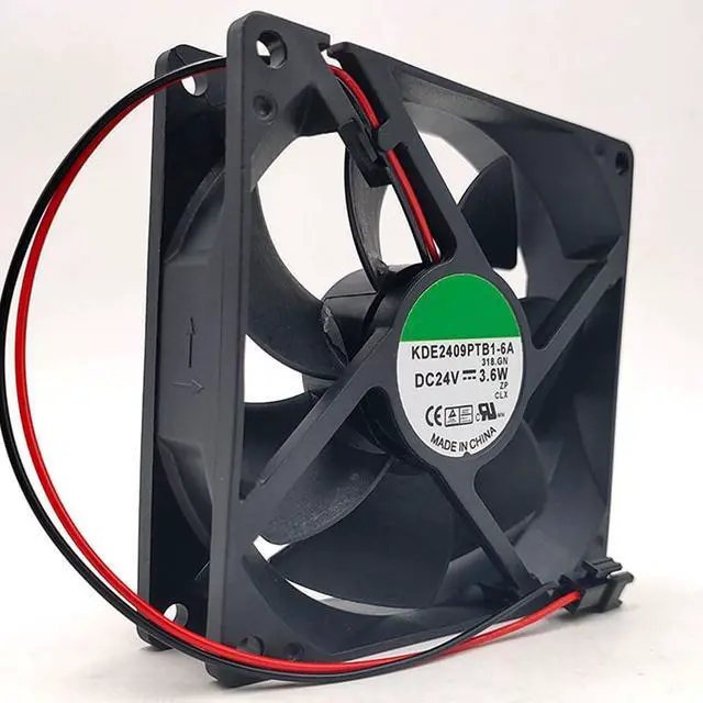 Alt view image 6 of 7 - 90MM Fan DC24V 0.15A 3.6W 9025 4200RPM KDE2409PTB1-6A 9225 Double Ball Inverter Cooling Fan 90 * 90 * 25mm (2pin)