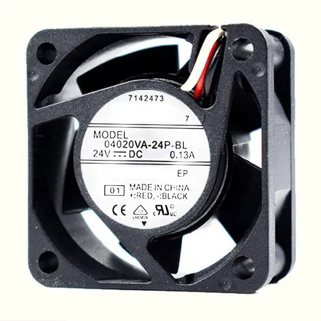 Alt view image 2 of 7 - 40MM Fan 4020 DC24V 0.13A 3.12W 04020VA-24P-BL 4CM 8600RPM Dual Ball Drive Cooling Fan 40 * 40 * 20MM (3pin)