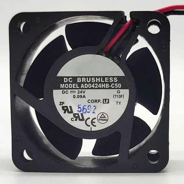 Alt view image 2 of 7 - 40MM 4020 DC24V Fan 0.09A 2.16W 4cm AD0424HB-C50 40 * 40 * 20MM 6500RPM Dual Ball Inverter Silent Cooling Fan (2pin)