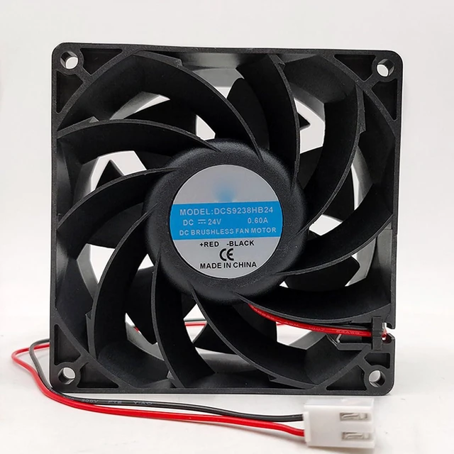 Main image of 90MM Fan DC24V 0.60A 12.48W 9cm Welding Machine DCS9238HB24 9038 5500RPM 90 * 90 * 38mm Inverter High Air Flow Cooling Fan (2pin)