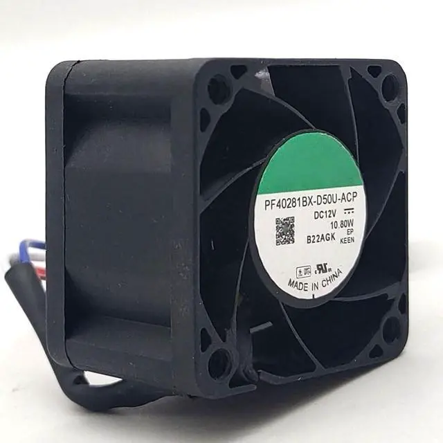 Alt view image 6 of 7 - 40MM DC12V Fan 0.90A 10.8W PF40281BX-D50U-ACP 4028 40 * 40 * 28MM Speed 15000RPM 4CM Dual Ball Inverter Cooling Fan (4pin)