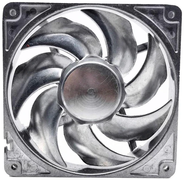 Alt view image 3 of 7 - 120mm 12025 DC24V Fan 9RA1224P4G001 0.8A 120 * 120 * 25mm 5000RPM 12cm Dual Ball All Metal Frequency Converter Cooling Fan (4pin)